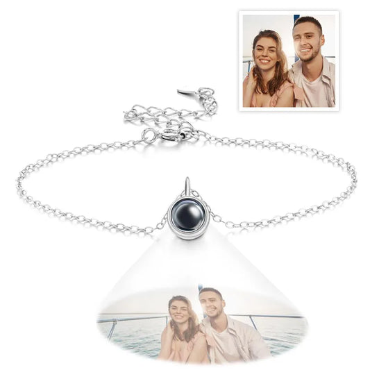 Personalized Photo Projection Bracelet Gift for Women