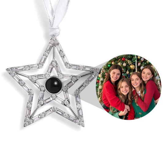 Personalized Gleaming Star Christmas Tree Decoration